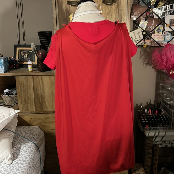 Wonder Woman T-shirt with Cape and Crown Headband Halloween Costume - Medium - Picture 3 of 5